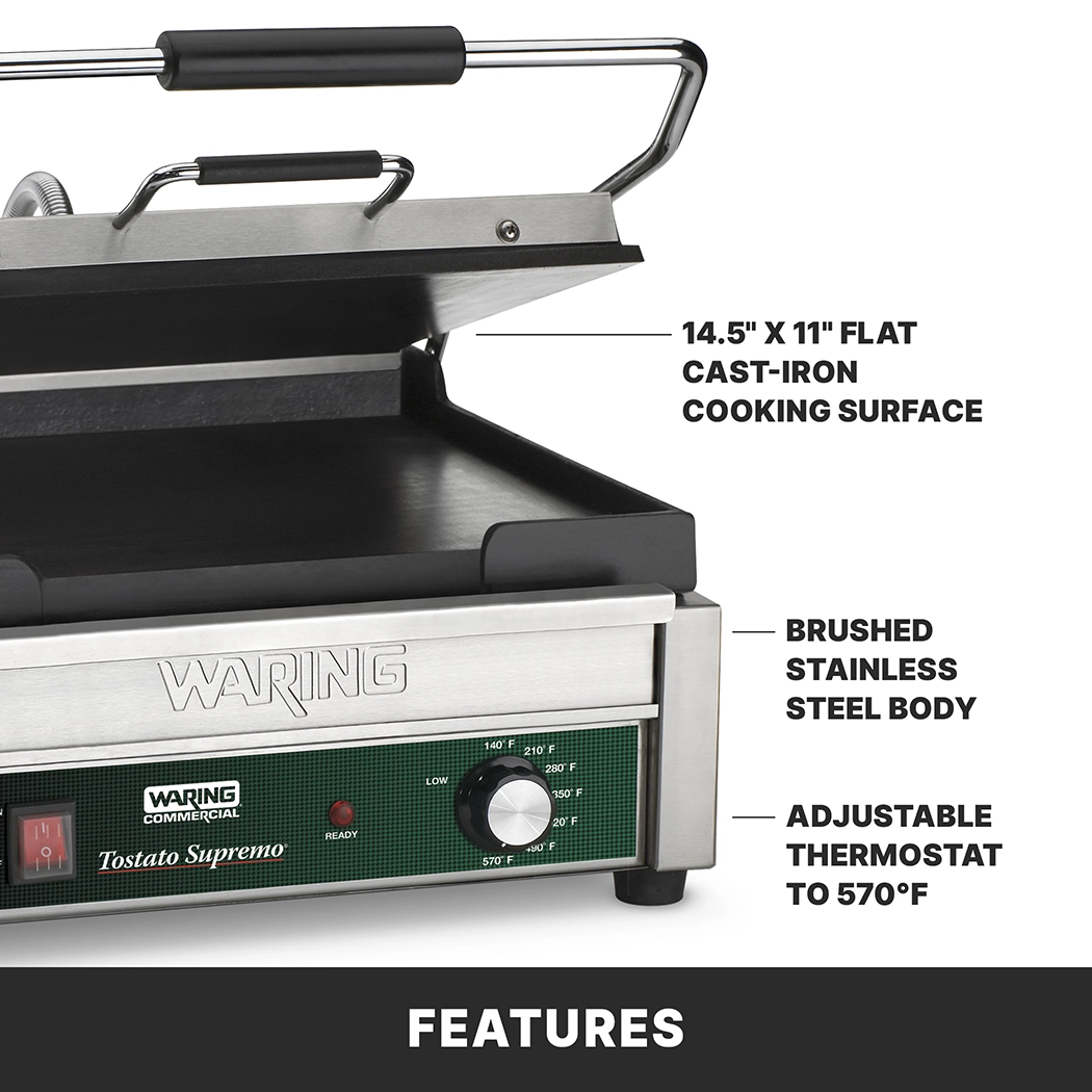 Flat Panini Grill, 14.5" x 11"